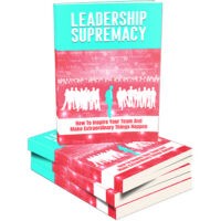 Stack of 'Leadership Supremacy' books on team building.
