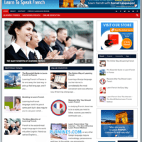 Educational French language learning website interface.