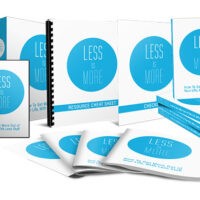 Less is More" themed marketing materials collection.