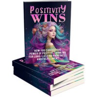 Positivity Wins" book cover with colorful, artistic illustration.
