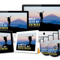 Multi-device display of 'Simple Habits of Greatness' e-book and videos.