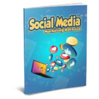 Book cover of "Social Media Marketing Hacktics" with icons.