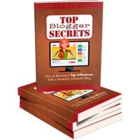 Book cover for 'Top Blogger Secrets' on blogging tips.