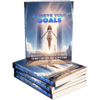 Stack of 'Achieve Your Goals' motivational books.