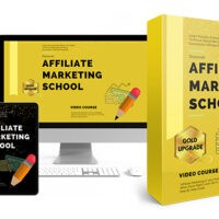 Affiliate Marketing School video course packaging on various devices.