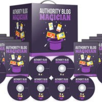 Authority Blog Magician software and books packaging display.
