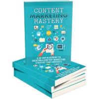 Content Marketing Mastery book cover and stacked books