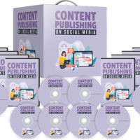 Social media content publishing guides on DVDs and packaging.