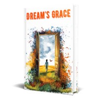 Book cover showing person entering colorful mystical doorway.