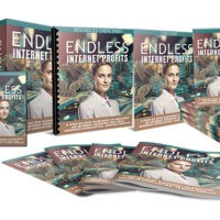 Marketing materials for 'Endless Internet Profits' book series