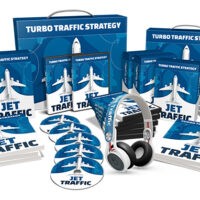 Turbo Traffic Strategy marketing materials and headset displayed.