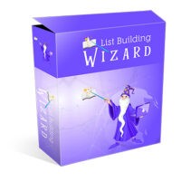 List Building Wizard software box with wizard character