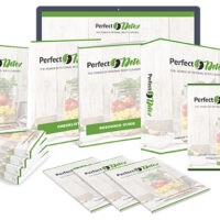 Perfect Detox product kits with books and DVDs displayed.