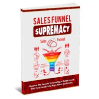 Book cover of 'Sales Funnel Supremacy' with diagrams and text.