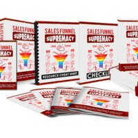 Sales Funnel Supremacy educational course materials displayed.