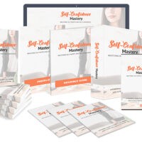 Self-Confidence Mastery course materials displayed in various formats.