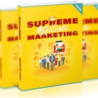 Supreme Affiliate Marketing book cover with people and charts.