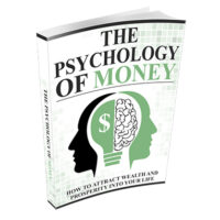 Book cover of "The Psychology of Money" with brain and dollar symbol.
