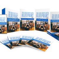 Array of "Side Hustler's Blueprint" books and digital products.