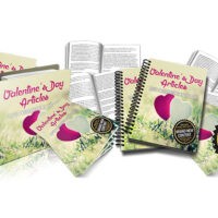 Valentine's Day article notebooks with floral design.