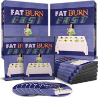 Fat Burn Fast" diet program kits with DVDs and books.