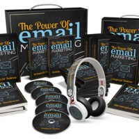 Email marketing course materials including books and audio devices.