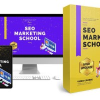 SEO Marketing School course materials on multiple devices.