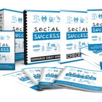 Social Success marketing materials and books display.
