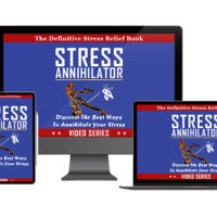 Stress Annihilator book displayed on multiple digital devices.