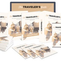 Traveler's Guide books and DVDs displayed in various formats.