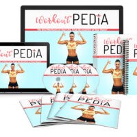 WorkoutPedia branded fitness training materials on multiple devices