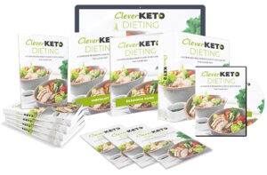 Clever Keto Dieting books and digital resources display.
