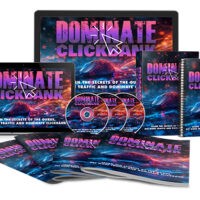 Dominate ClickBank marketing course displays on various digital devices.