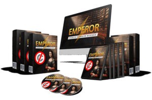 Emperor software package with DVDs and digital display.