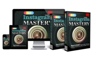 Instagram Mastery course materials on multiple digital devices.
