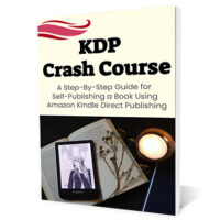 KDP Crash Course book cover with candle and Kindle display.