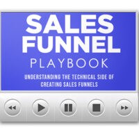 Audio player displaying 'Sales Funnel Playbook' guide cover.
