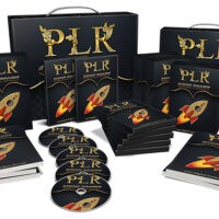 Collection of PLR books, bags, and discs set.