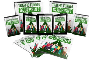 Collection of "Traffic Funnel Blueprint" marketing guides.