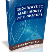 Book cover titled 300+ Ways to Make Money with ChatGPT.