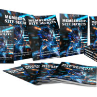 Collection of "Membership Site Secrets" books and guides.