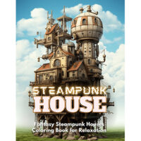 Steampunk House Adult Coloring Book