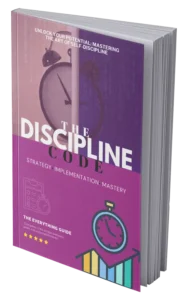 Book titled The Discipline Code on self-discipline strategies.