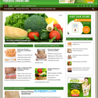 Website screenshot for PCOS diet and remedies information.