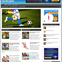 Soccer player tackling ball, focusing on shin splint prevention.