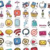 Social Media Hand Drawn Sticker