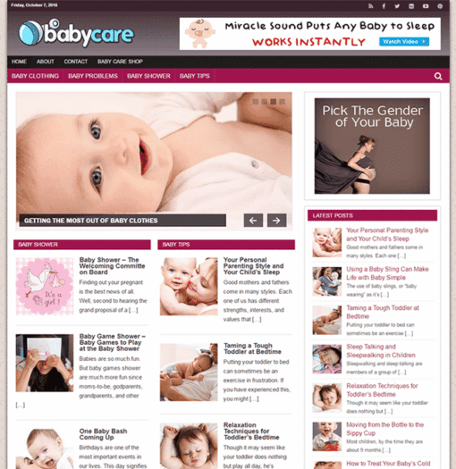 Baby Care PLR Blog