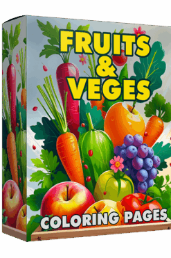 Fruit and Vegetable Coloring Pages (Printable)