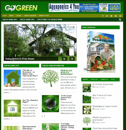 Green Living PLR Blog