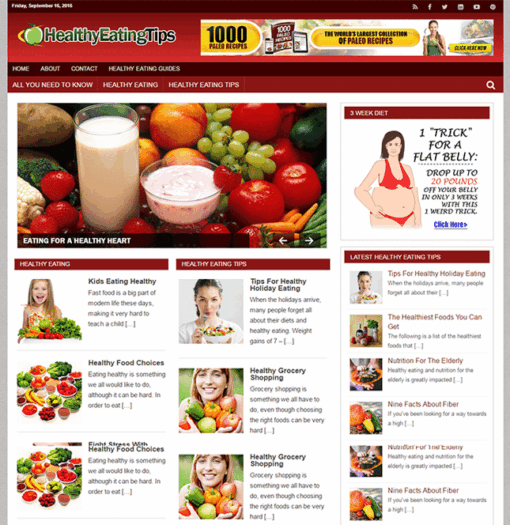 Healthy Eating PLR Blog